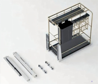 Реш.емкость 2-х ур. многофункц-я ChampagneRose 300мм H495мм,  с напр-ми, шампань